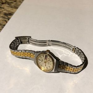 Two tone vintage pulsar seiko watch gold silver